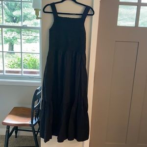 Everlane Black Smocked Dress 8.